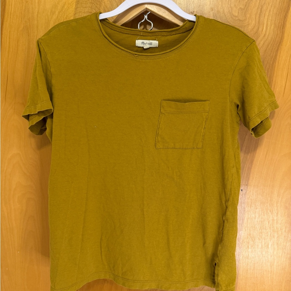Madewell Mustard Short Sleeve Tee
